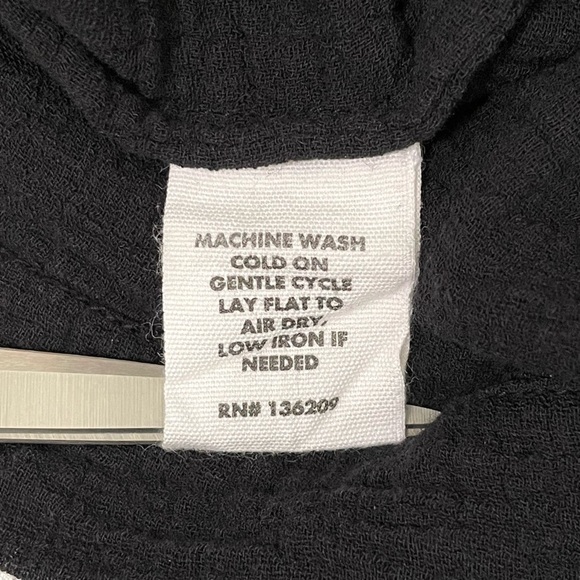 Hatch Shawna Maternity Pant Relaxed Flare Leg Gauze Cotton Pull On Black 3 Large - Picture 13 of 13